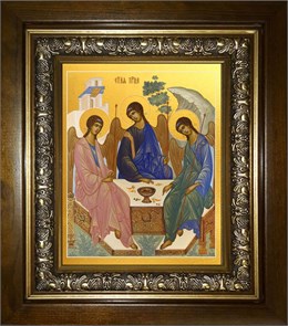 Святая Троица 18х24 в киоте 24х30 km_25_1573