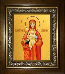 Валаамская икона Божией Матери 18х24 в киоте 24х30 km_25_1597