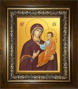 Иверская икона Божией Матери 18х24 в киоте 24х30 km_25_1605