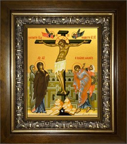 Распятие Господа нашего Иисуса Христа 18х24 в киоте 24х30 km_25_1696