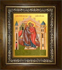 Зачатие святой Анны, Егда зачат святую Богородицу 18х24 в киоте 24х30 km_25_1700