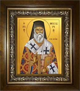 Нектарий Эгинский святитель 18х24 в киоте 24х30 km_25_1719