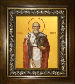 Николай Чудотворец, Архиепископ Мир Ликийских, святитель 18х24 в киоте 24х30 km_25_1728