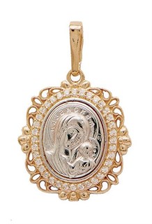 {{photo.Alt || photo.Description || 'Образок позолоченный (красн.) с фианитами Казанская Божья Матерь 1.46 гр.'}}