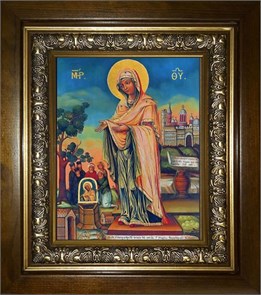 Геронтисса икона Божией Матери 18х24 в киоте 24х30 km_25_1908