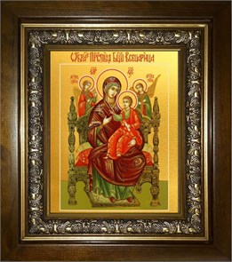 Всецарица икона Божией Матери 18х24 в киоте 24х30 km_25_1919