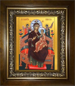 Всецарица икона Божией Матери 18х24 в киоте 24х30 km_25_1925