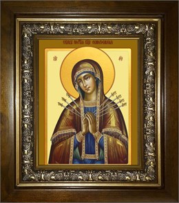 Семистрельная икона Божией Матери 18х24 в киоте 24х30 km_25_1928