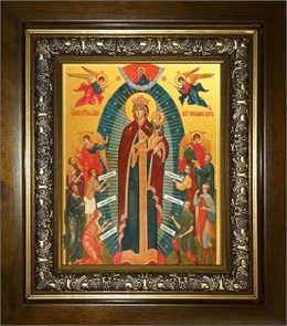 Всех скорбящих Радость, икона Божией Матери 18х24 в киоте 24х30 km_25_1931