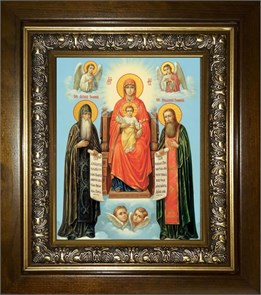 Печерская икона Божией Матери 18х24 в киоте 24х30 km_25_1935