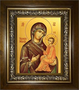 Тихвинская икона Божией Матери 18х24 в киоте 24х30 km_25_1940