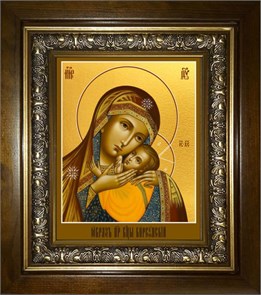 Корсунская икона Божией Матери 18х24 в киоте 24х30 km_25_1946