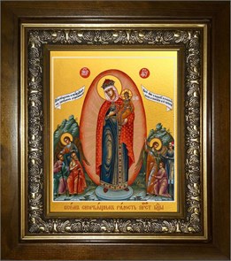Всех скорбящих Радость, икона Божией Матери 18х24 в киоте 24х30 km_25_1974