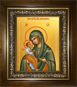 Александрийская икона Божией Матери 18х24 в киоте 24х30 km_25_1984
