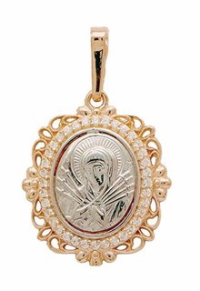 {{photo.Alt || photo.Description || 'Образок позолоченный (красн.) с фианитами Семистрельная Божья Матерь 1.5 гр.'}}