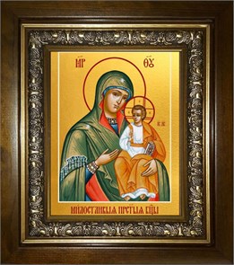 Милостивая икона Божией Матери 18х24 в киоте 24х30 km_25_2006