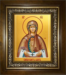 Слово плоть бысть, икона Божией Матери 18х24 в киоте 24х30 km_25_2023