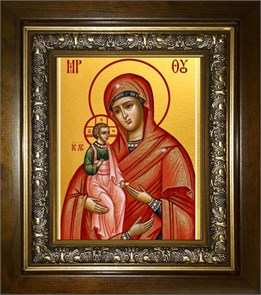 Троеручица, икона Божией Матери 18х24 в киоте 24х30 km_25_2033