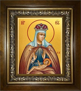 Умиление, икона Божией Матери 18х24 в киоте 24х30 km_25_2037