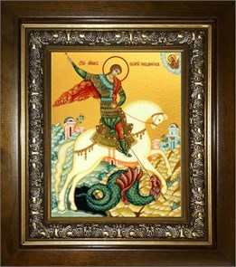 Чудо Георгия о змие 18х24 в киоте 24х30 km_25_2090