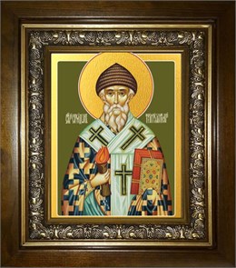 Спиридон Тримифунтский святитель 18х24 в киоте 24х30 km_25_2155