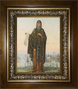 Тихон Лухский преподобный 18х24 в киоте 24х30 km_25_2245