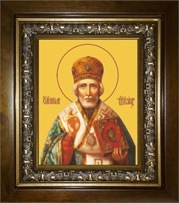 Николай чудотворец, архиепископ Мир Ликийских, святитель 18х24 в киоте 24х30 km_25_2378