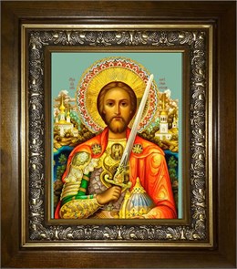 Александр Невский благоверный 18х24 в киоте 24х30 km_25_2386