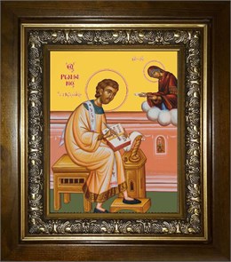 Роман Сладкопевец преподобный 18х24 в киоте 24х30 km_25_2453