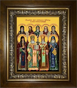 Собор русских целителей 18х24 в киоте 24х30 km_25_2492