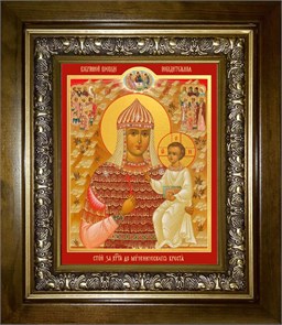 Взбранной Воеводе икона Божией Матери 18х24 в киоте 24х30 km_25_2500