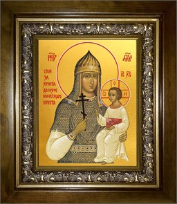 Взбранной Воеводе икона Божией Матери 18х24 в киоте 24х30 km_25_2503