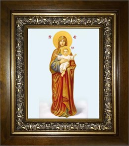 Благодатное Небо икона Божией Матери 14х18 в киоте 20х24 km_25_136