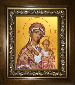 Казанская икона Божией Матери 14х18 в киоте 20х24 km_25_137