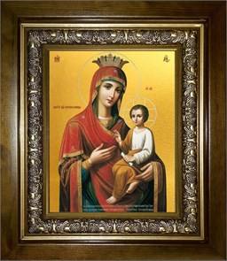 Скоропослушница икона Божией Матери 14х18 в киоте 20х24 km_25_144