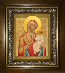 Иверская икона Божией Матери 14х18 в киоте 20х24 km_25_164