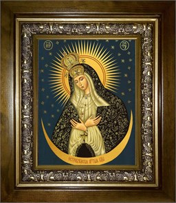 Остробрамская икона Божией Матери 14х18 в киоте 20х24 km_25_172