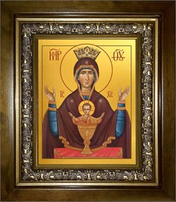 Неупиваемая чаша, икона Божией Матери 14х18 в киоте 20х24 km_25_176