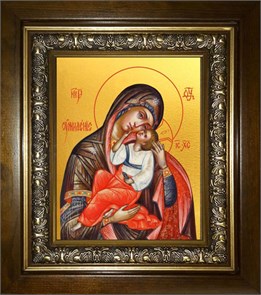 Умиление, икона Божией Матери 14х18 в киоте 20х24 km_25_188