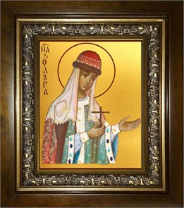 Ольга равноапостольная великая княгиня 14х18 в киоте 20х24 km_25_421