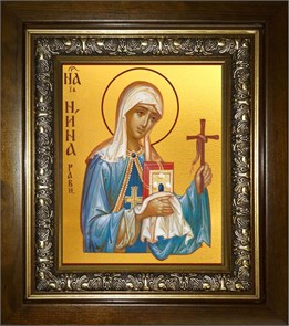 Нина просветительница Грузии, равноапостольная 14х18 в киоте 20х24 km_25_423