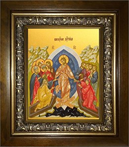 Воскресение Христово 14х18 в киоте 20х24 km_25_678