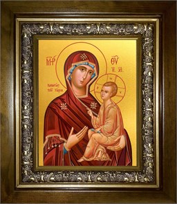 Тихвинская икона Божией Матери 18х24 в киоте 24х30 km_25_1471