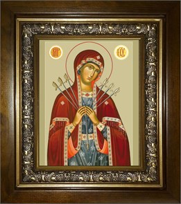 Умягчение злых сердец, икона Божией Матери 18х24 в киоте 24х30 km_25_1479