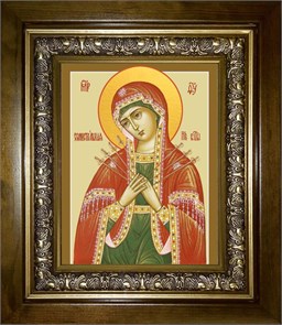 Семистрельная икона Божией Матери 18х24 в киоте 24х30 km_25_1481