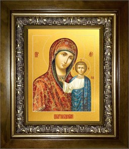 Казанская икона Божией Матери 18х24 в киоте 24х30 km_25_1490