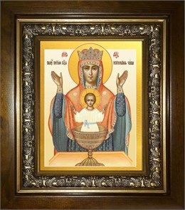 Неупиваемая чаша, икона Божией Матери 18х24 в киоте 24х30 km_25_1493