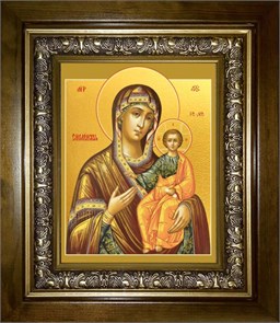 Смоленская икона Божией Матери 18х24 в киоте 24х30 km_25_1496