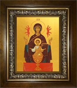 Неупиваемая чаша, икона Божией Матери 18х24 в киоте 24х30 km_25_1506