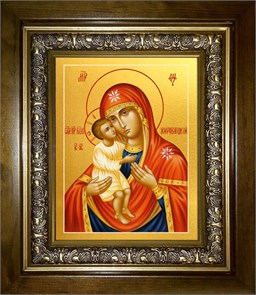 Жировицкая икона Божией Матери 18х24 в киоте 24х30 km_25_1510